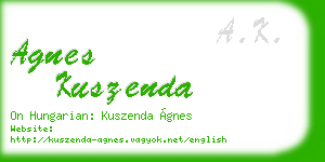 agnes kuszenda business card